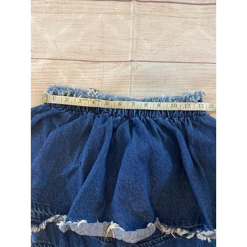 Anthropologie Hei Hei Women's Teirred Denim Crop Jumpsuit - Small - Picture 10 of 15